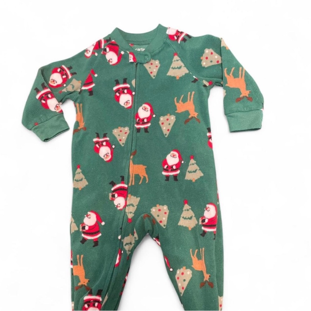 Baby Christmas fleece pajama One Piece 12m